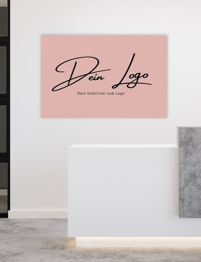 Logo Schild in 3D gestalten für dein Wow-Business – LieblingsPrint