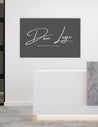Firmenschild anthrazit silber mit Logo im 3D Stil bei Lieblingsprint bestellen