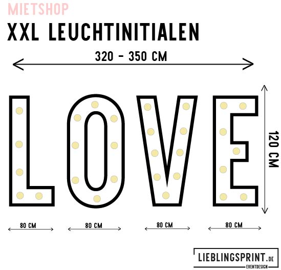LOVE Buchstaben XXL (Miete)